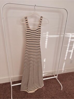 Ribbed Striped Maxi Dress